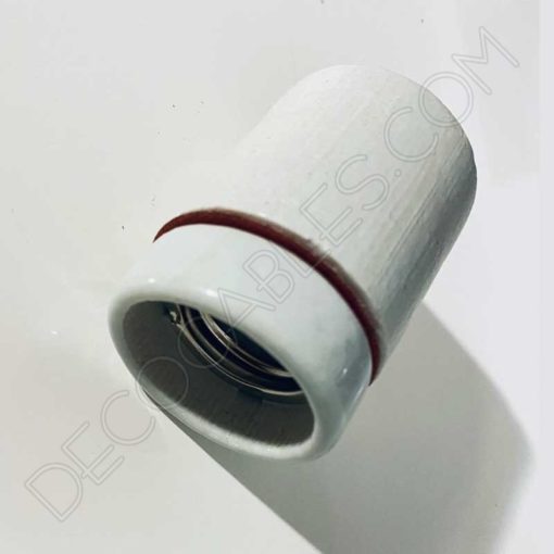 Decocables. Tienda de cables, de bombillas y de lámparas 36 Portalámparas cerámico industrial sin pulir casquillo E27