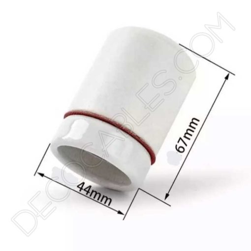 Portalámparas cerámico blanco sin pulir 4 Portalámparas cerámico industrial sin pulir casquillo E27