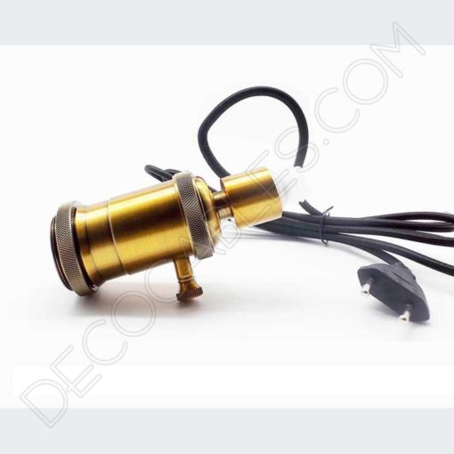 Portalámparas metálico con regulador y cable para botellas 2 Portalámparas con regulador para botellas